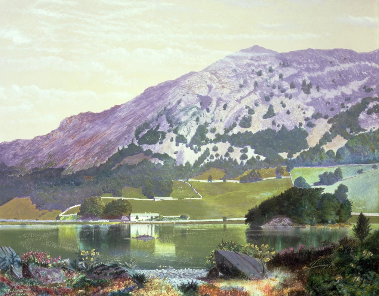 Nab Scar dal lato sud di Rydal Water - Edera in fiore, settembre, 1864